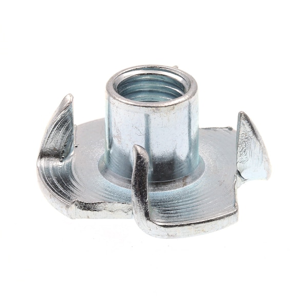 Prime-Line T-Nut, 4 Prongs, M6-1.0, Steel, Zinc Plated, 9 mm Barrel Ht, 10 PK 9078847 - main